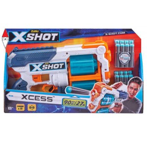 , , , GIOCO DI IMITAZIONE ZURU X-SHOT EXCEL XCESS CON DOPPIO TAMBURO AUTOMATICO