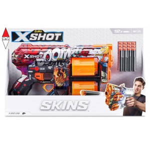 , , , ARMA A MUNIZIONI ZURU X-SHOT SKINS - DREAD CON 12 DARDI