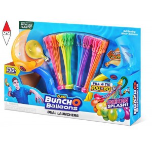 , , , GIOCO ESTIVO ZURU 4 NEON BUNCH O BALLOONS CON 2 LANCIATORI (PLASTICA RICICLATA)