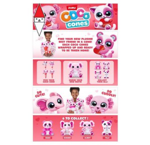 , , , PELUCHE ZURU COCO CONES LOVE ASSORTIMENTO
