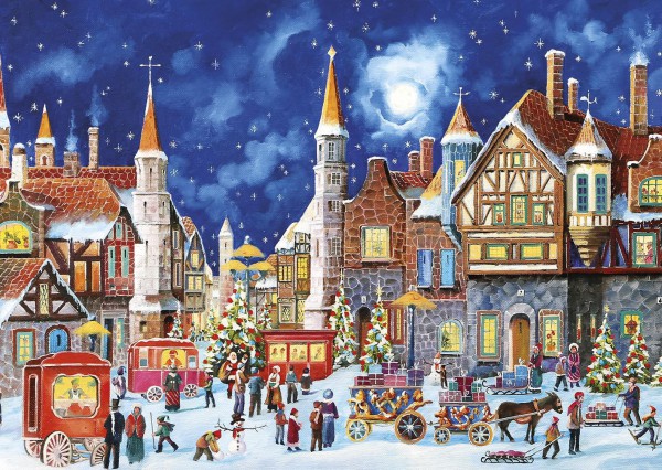 GIBSONS, G5053, 5012269050530, PUZZLE TEMATICO GIBSONS NATALE YULETIDE DELIVERIES 2X500 PZ