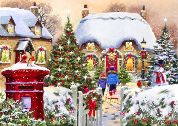 BLUEBIRD, BLUEBIRD-PUZZLE-70076, 3663384700767, PUZZLE TEMATICO BLUEBIRD NATALE WINTER COTTAGE 1000 PZ