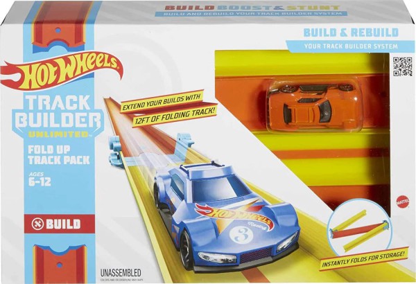MATTEL, GLC87, 0887961836714, MODELLINO MATTEL HOT WHEELS TRACK BUILDER BASE ASSORTIMENTO