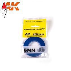 , , , AK INTERACTIVE BLUE MASKING TAPE FOR CURVES 6MM