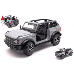 , , , 1/18 MAISTO FORD USA BRONCO BADLANDS WITHOUT DOORS 2021 GREY