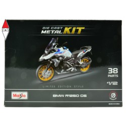 , , , 1/12 MAISTO BMW R1250 GS (K50) 2019 - 38 PEZZI - 38 PCS WHITE BLACK BLUE RED