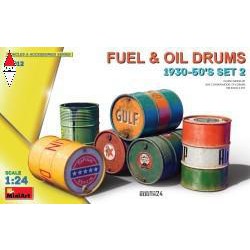 , , , MINI ART 1/24 FUEL AND OIL DRUMS 1930-50S SET 2