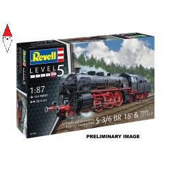 , , , REVELL 1/87 MODEL SET EXPRESS LOCOMOTIVE S 3/6 BR 18(5) AND TENDER 22T 31.7