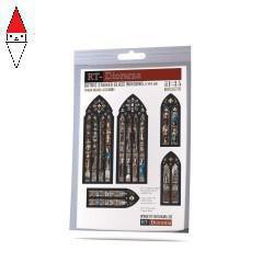 , , , RT-DIORAMA PRINTED ACCESORIES: GOTHIC STAINED GLASS WINDOWS TYP4