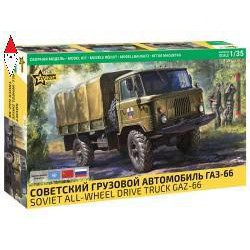 , , , ZVEZDA 1/35 SOVIET ALL-WHEEL DRIVE TRUCK GAZ-66