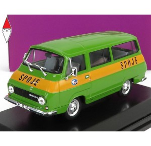, , , 1/43 ABREX SKODA 1203 MINIBUS POSTE SPOJE 1974 GREEN YELLOW