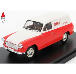 , , , 1/43 ABREX SKODA 1202 VAN MASO 1965 RED WHITE