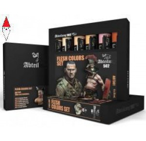 , , , COLORE AD OLIO MODELLISMO ABTEILUNG 502 FLESH COLORS SET