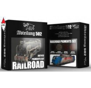 , , , PIGMENTI MODELLISMO ABTEILUNG 502 RAILROAD PIGMENTS SET