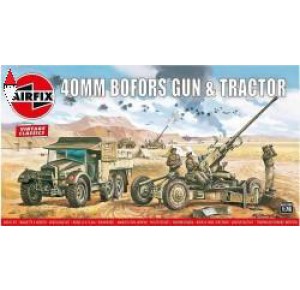 , , , AIRFIX 1/76 VINTAGE CLASSIC: BOFORS 40MM GUN AND TRACTOR