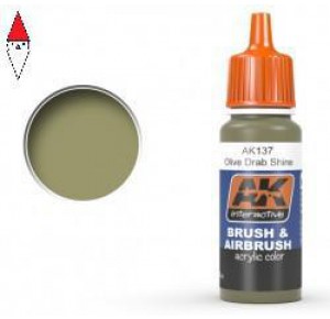 , , , ACRILICO MODELLISMO AK INTERACTIVE (ACRYLIC) OLIVE DRAB SHINE