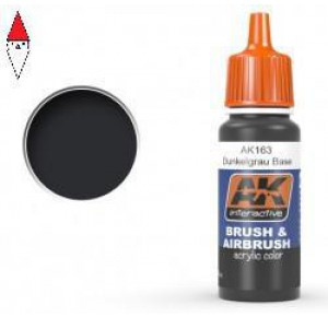 , , , ACRILICO MODELLISMO AK INTERACTIVE (ACRYLIC) DUNKELGRAU BASE