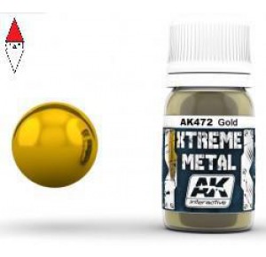 , , , VERNICE METALLICA MODELLISMO AK INTERACTIVE XTREME METAL GOLD