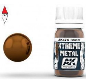 , , , VERNICE METALLICA MODELLISMO AK INTERACTIVE XTREME METAL BRONZE