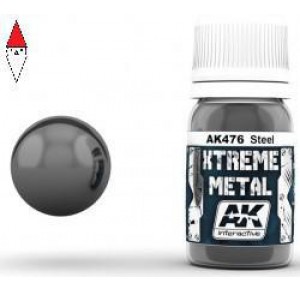 , , , VERNICE METALLICA MODELLISMO AK INTERACTIVE XTREME METAL STEEL