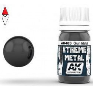 , , , VERNICE METALLICA MODELLISMO AK INTERACTIVE XTREME METAL GUN METAL
