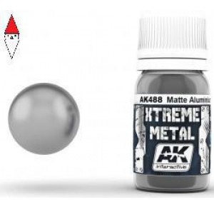 , , , VERNICE METALLICA MODELLISMO AK INTERACTIVE XTREME METAL MATTE ALUMINIUM