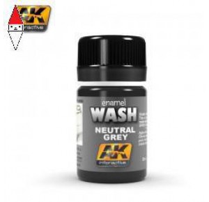 , , , SMALTO MODELLISMO AK INTERACTIVE NEUTRAL GREY FOR WHITE/BLACK WASH