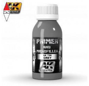 , , , FONDO MODELLISMO AK INTERACTIVE GREY PRIMER AND MICROFILLER 100 ML