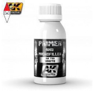 , , , VERNICE METALLICA MODELLISMO AK INTERACTIVE WHITE PRIMER AND MICROFILLER 100 ML