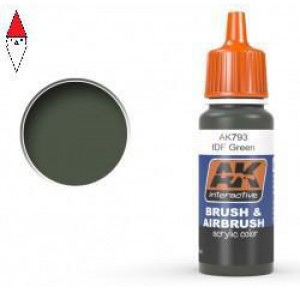 , , , ACRILICO MODELLISMO AK INTERACTIVE (ACRYLIC) IDF GREEN