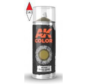 , , , SPRAY PLASTICA MODELLISMO AK INTERACTIVE OLIVE DRAB COLOR 150ML