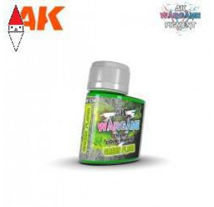 , , , PIGMENTI MODELLISMO AK INTERACTIVE GREEN FLUOR - WARGAME LIQUID PIGMENT 35ML
