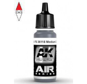 , , , ACRILICO MODELLISMO AK INTERACTIVE FS 36118 MEDIUM GUNSHIP GREY 17ML