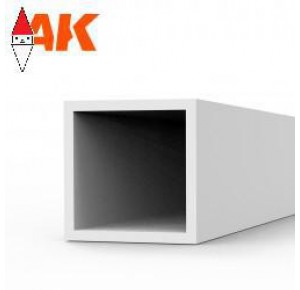 , , , AK INTERACTIVE SQUARE HOLLOW TUBE 4.00X350MM (0.7MM) - STYRENE STRIP