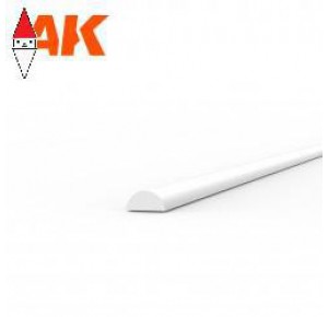 , , , AK INTERACTIVE HALF CANE 1.00 X 350MM - STYRENE STRIP