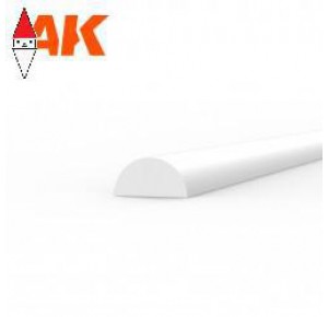 , , , AK INTERACTIVE HALF CANE 2.00 X 350MM - STYRENE STRIP