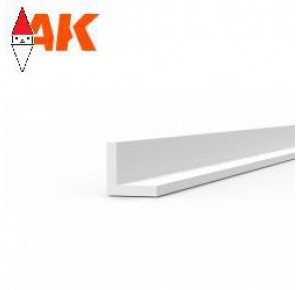 , , , AK INTERACTIVE ANGLE 1.50 X 1.50 X 350MM - STYRENE STRIP