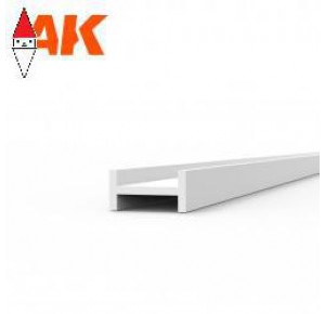 , , , AK INTERACTIVE BEAMS I SHAPE 3.0 X 1.5 X 350MM X 4 UNITS - STYRENE