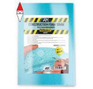 , , , AK INTERACTIVE CONSTRUCTION FOAM 10MM - BLUE FOAM 195X295 MM (2 SHEETS)