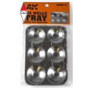 , , , ACCESSORIO VERNICI MODELLISMO AK INTERACTIVE SIX WELLS TRAY