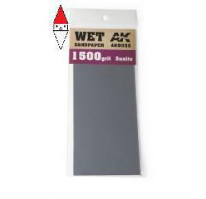 , , , AK INTERACTIVE WET SANDPAPER 1500 GRIT. 3 UNITS