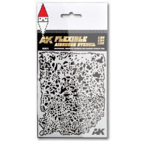 , , , AK INTERACTIVE FLEXIBLE AIRBRUSH STENCIL 1/20 1/24 1/35