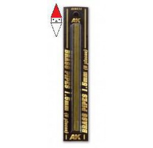 , , , AK INTERACTIVE BRASS PIPES 1.5 MM 5 UNITS
