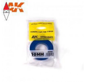, , , AK INTERACTIVE BLUE MASKING TAPE FOR CURVES 10MM