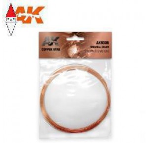 , , , AK INTERACTIVE COPPER WIRE 0.60MM X 5MT ORIGINAL COLOR