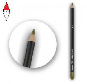 , , , MATITA MODELLISMO AK INTERACTIVE WATERCOLOR PENCIL OLIVE GREEN