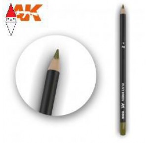 , , , MATITA MODELLISMO AK INTERACTIVE WATERCOLOR PENCIL OLIVE GREEN (BOX - 5 UNITS)