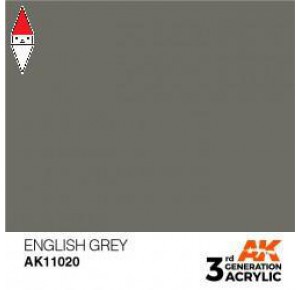 , , , ACRILICO MODELLISMO AK INTERACTIVE ENGLISH GREY 17ML