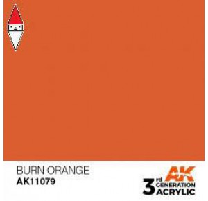, , , ACRILICO MODELLISMO AK INTERACTIVE BURN ORANGE 17ML