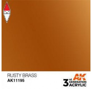 , , , ACRILICO MODELLISMO AK INTERACTIVE RUSTY BRASS 17ML
